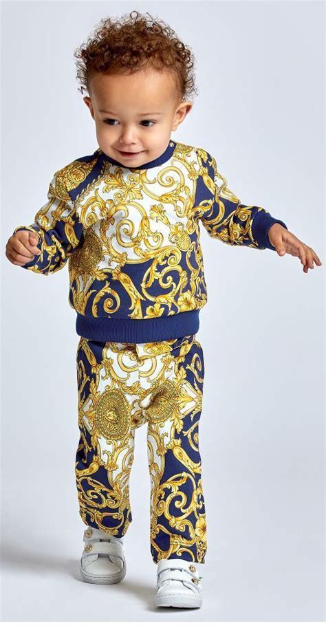 toddlers faux versace robe|Versace baby boy clothes.